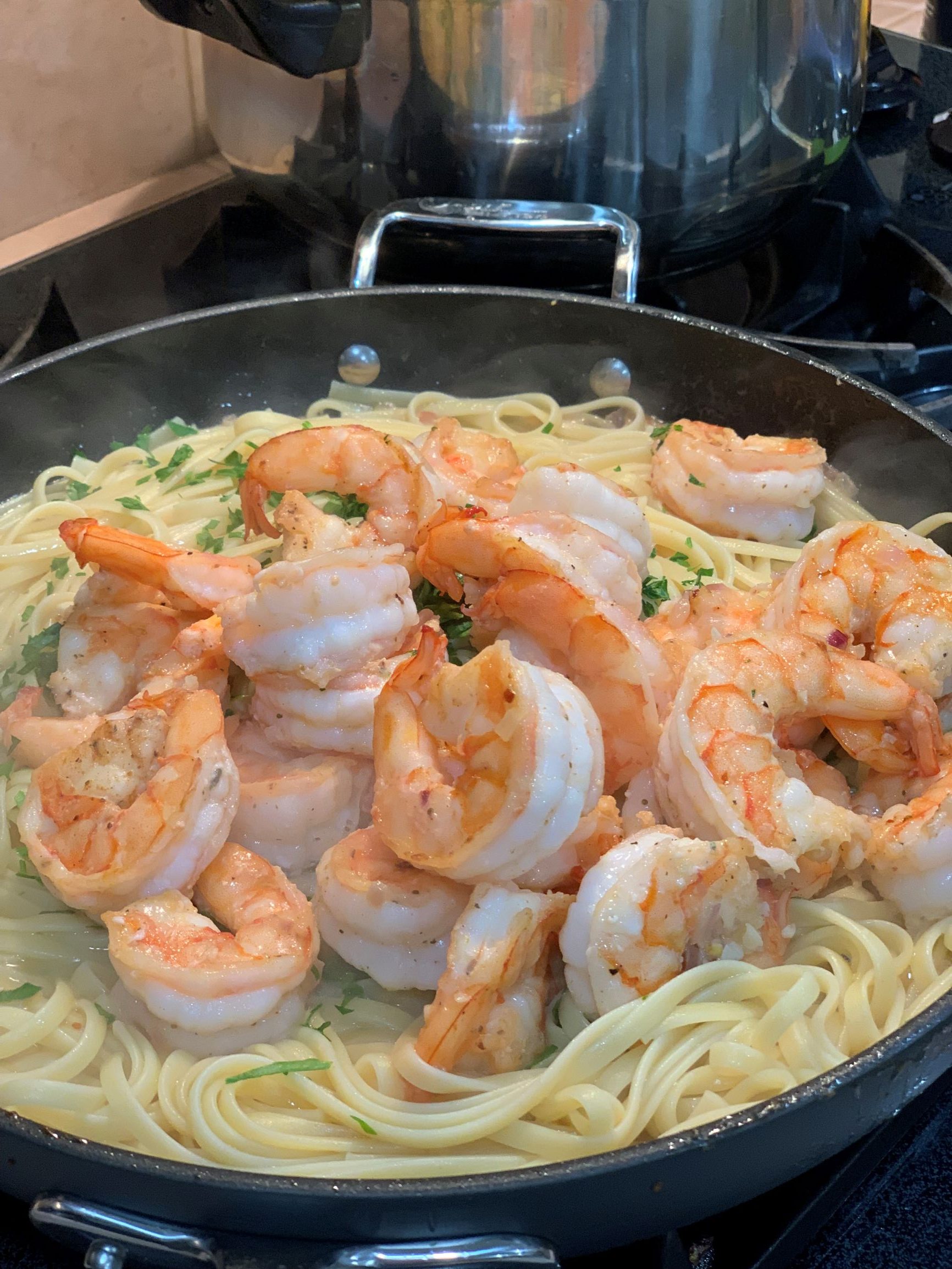 Shrimp Scampi With Linguine The Tiny Fairy