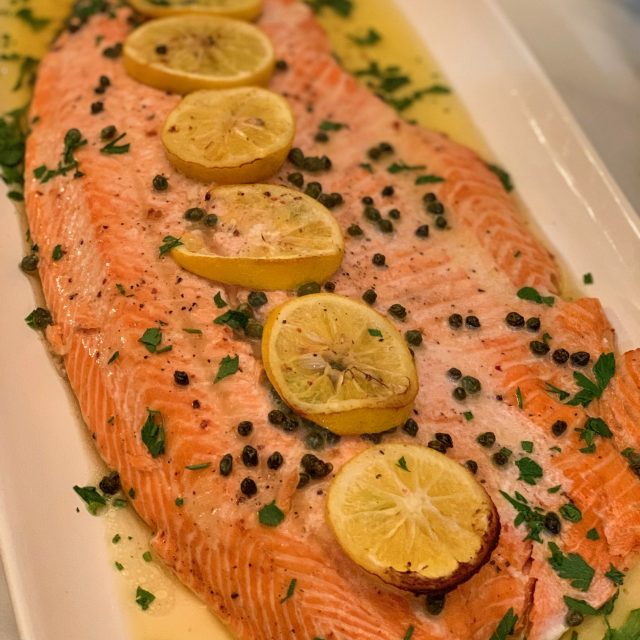 Salmon with Lemon and Capers – The Tiny Fairy