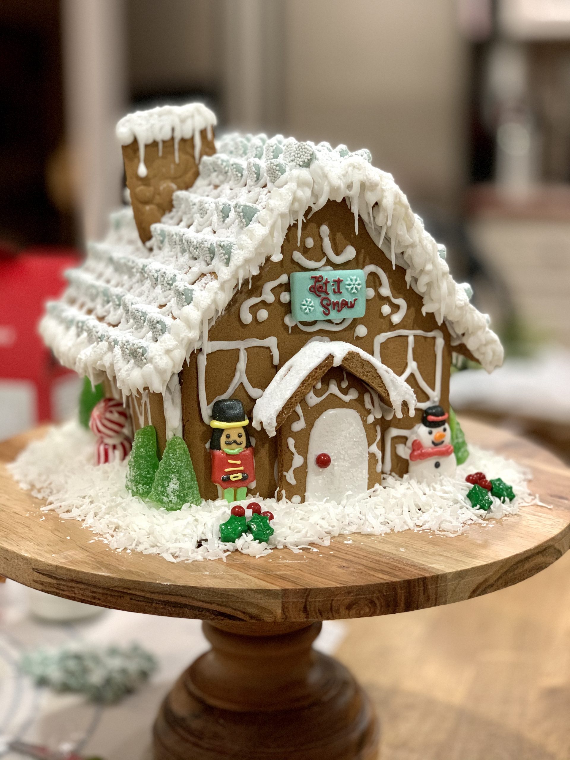 Snowy Gingerbread Village Cake - Wilton