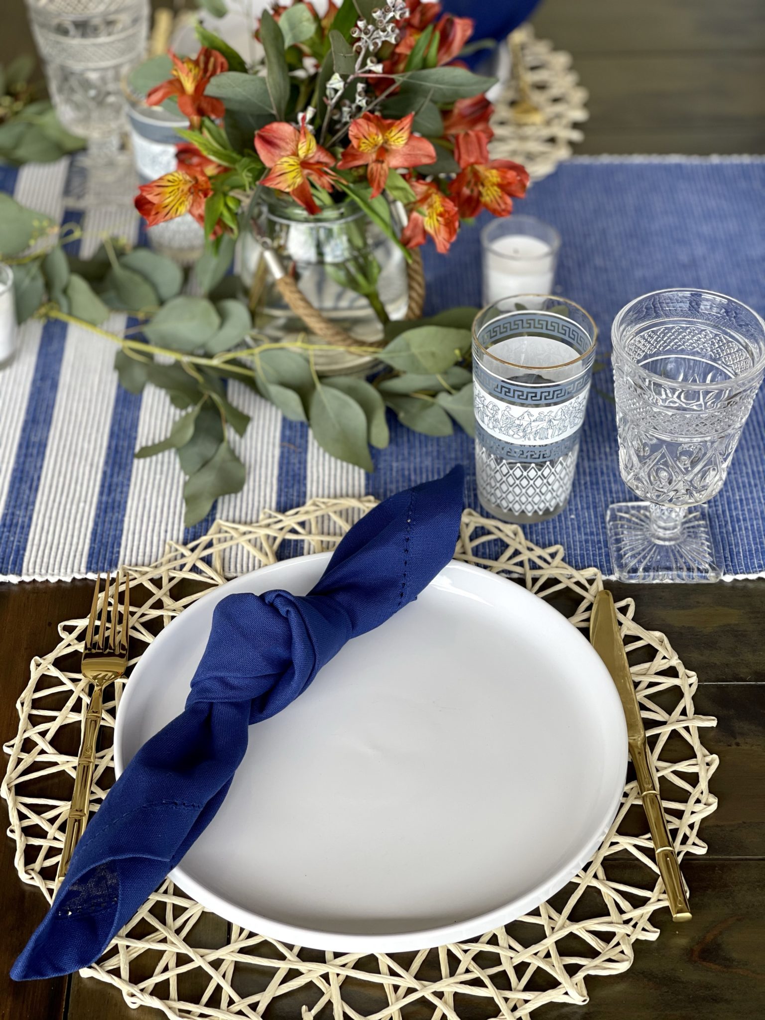 Greek Inspired Tablescape – The Tiny Fairy