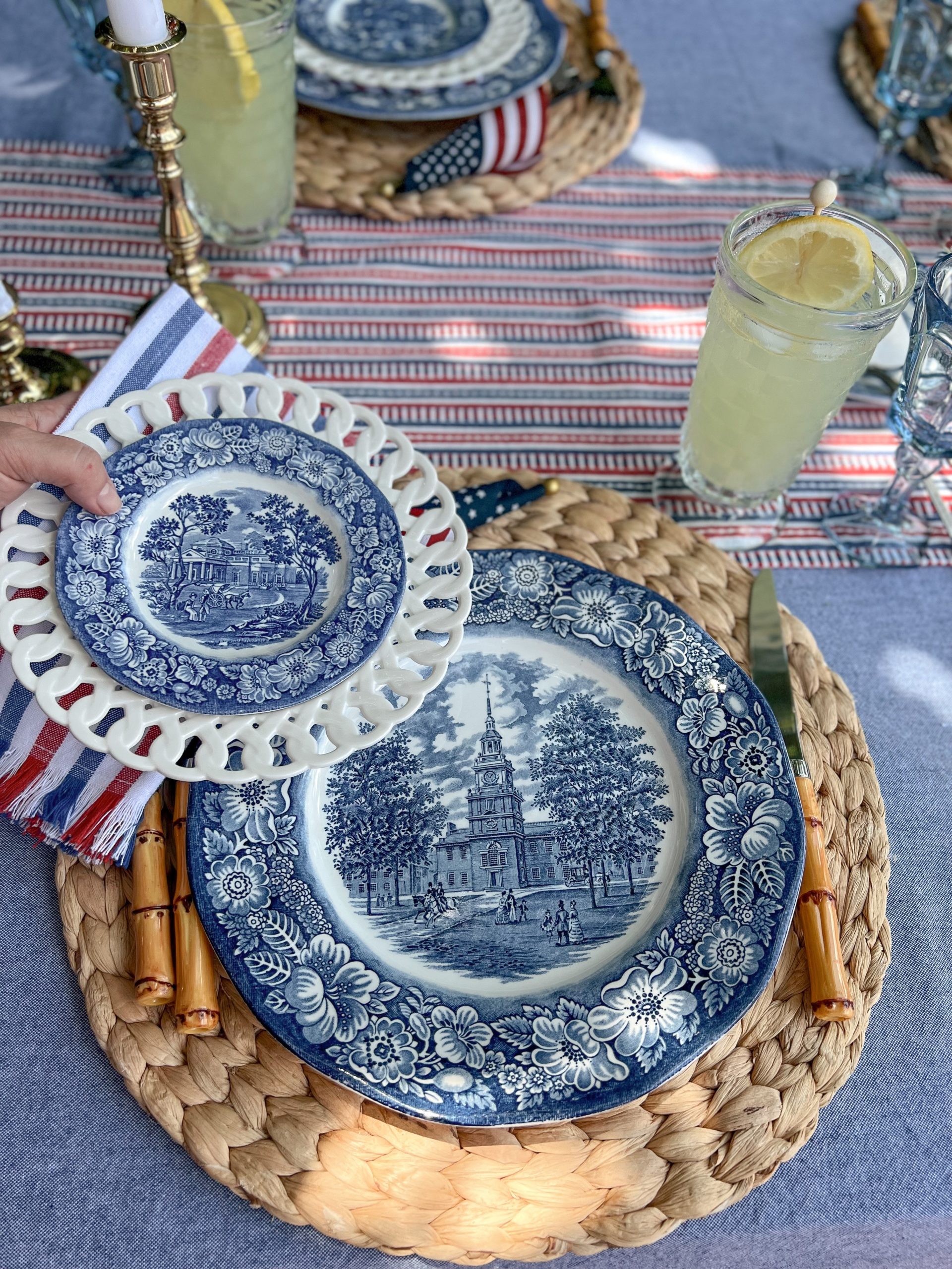 Liberty 2024 blue dinnerware